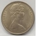 AUSTRALIA 1966 . TWENTY 20  CENTS COIN . ERROR . HALF THE EDGE MILLED and CLIPPED